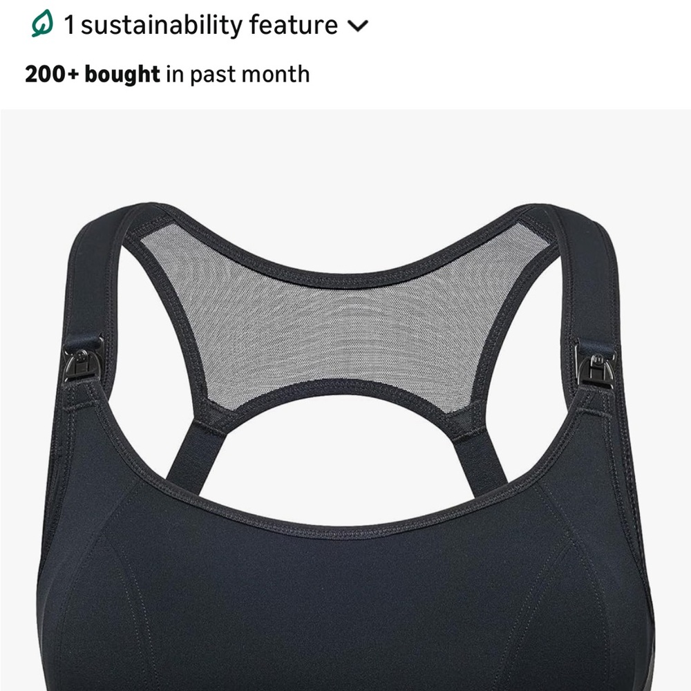 Black Women's nursing bra